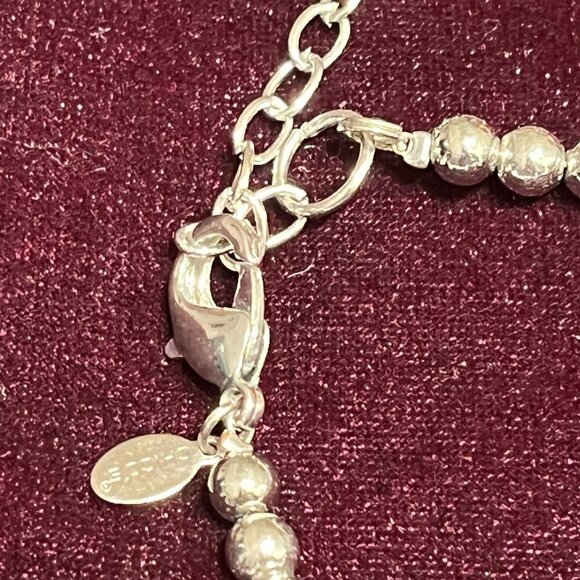 Chico's Long Chunky Beaded Necklace Silver Tone Citrine-Like Stones Crystal - Picture 11 of 11